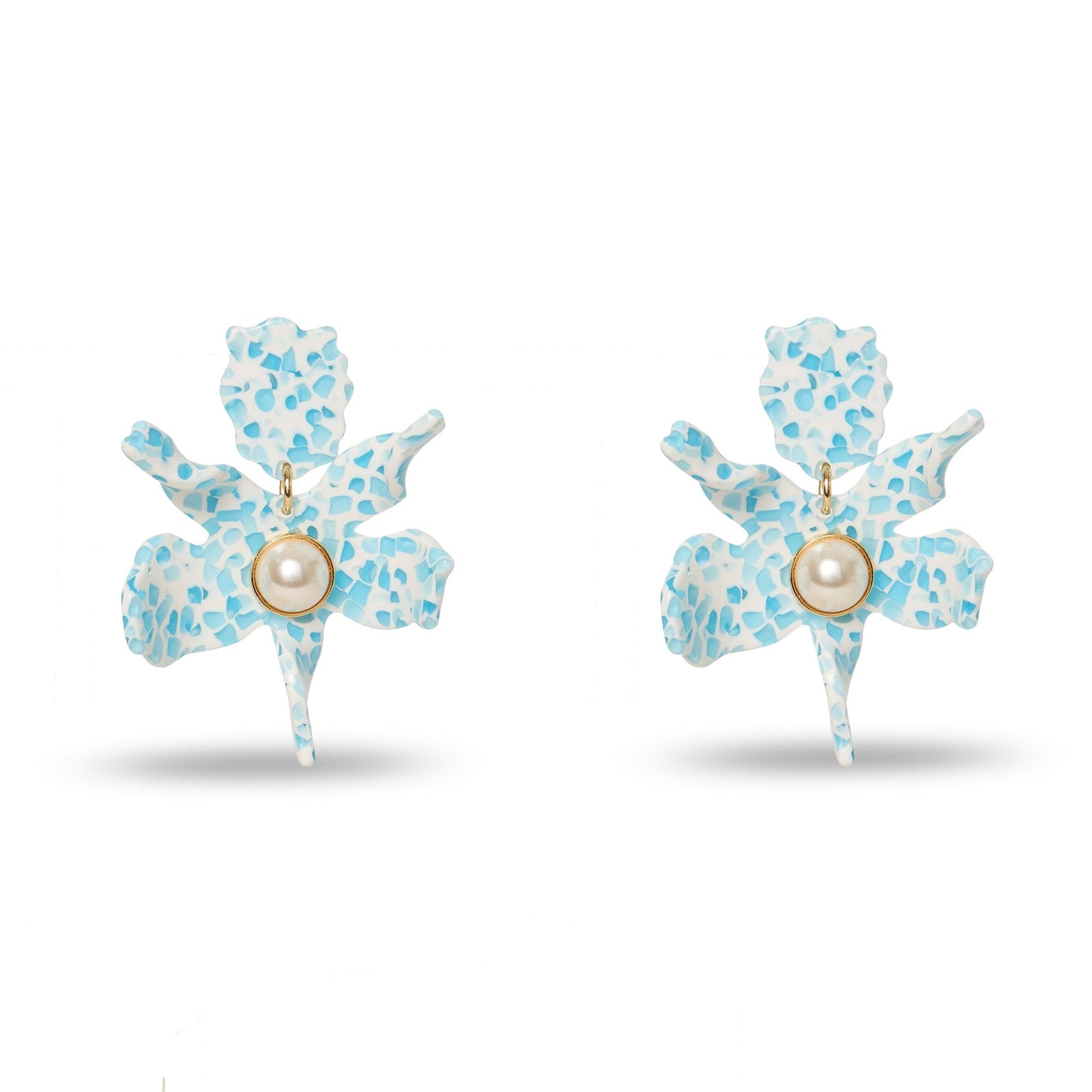 Lele Sadoughi EARRINGS TERRAZZO TIDE SMALL PEARL LILY EARRINGS