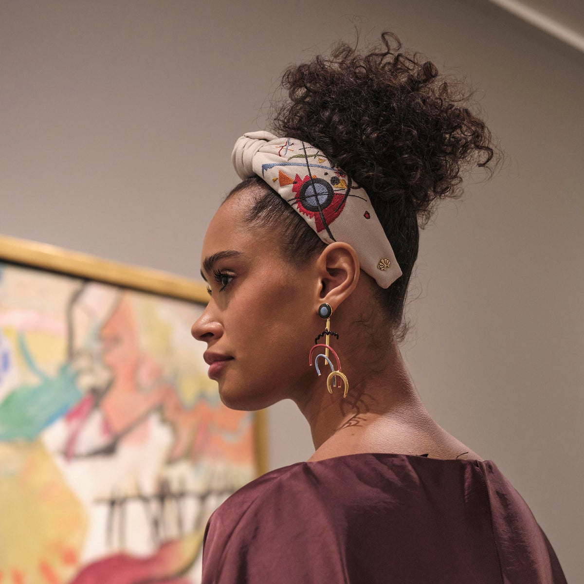 Lele Sadoughi EARRINGS THE MET X LELE KANDINSKY VIOLETT MOBILE EARRINGS