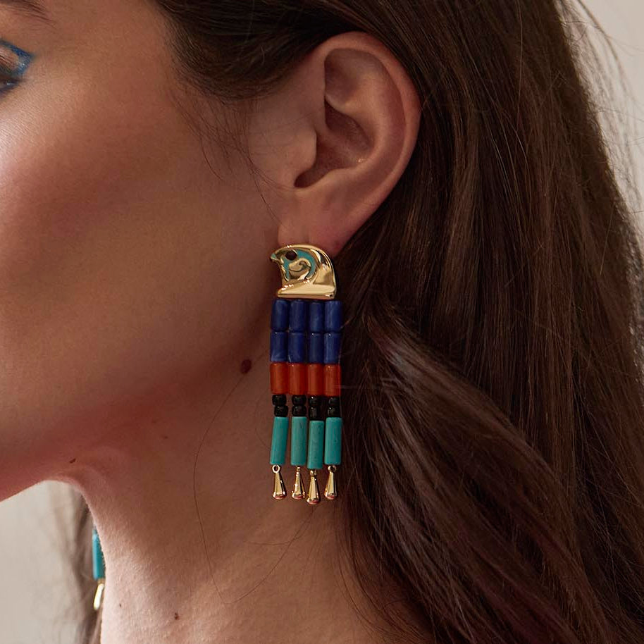Lele Sadoughi EARRINGS THE MET X LELE SENEBTISI TASSEL EARRINGS