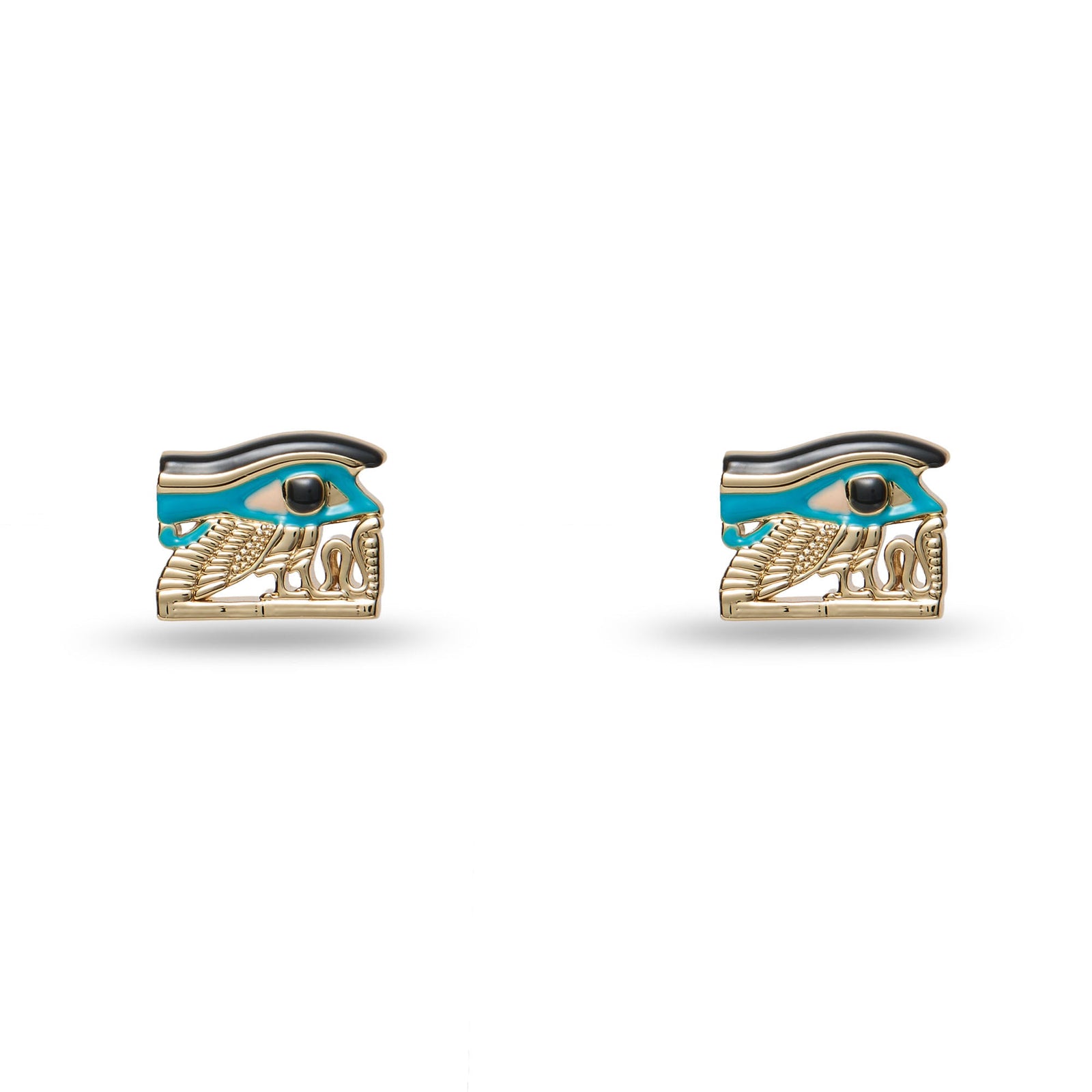 Lele Sadoughi EARRINGS THE MET X LELE TURQUOISE WEDJAT EYE STUD EARRINGS