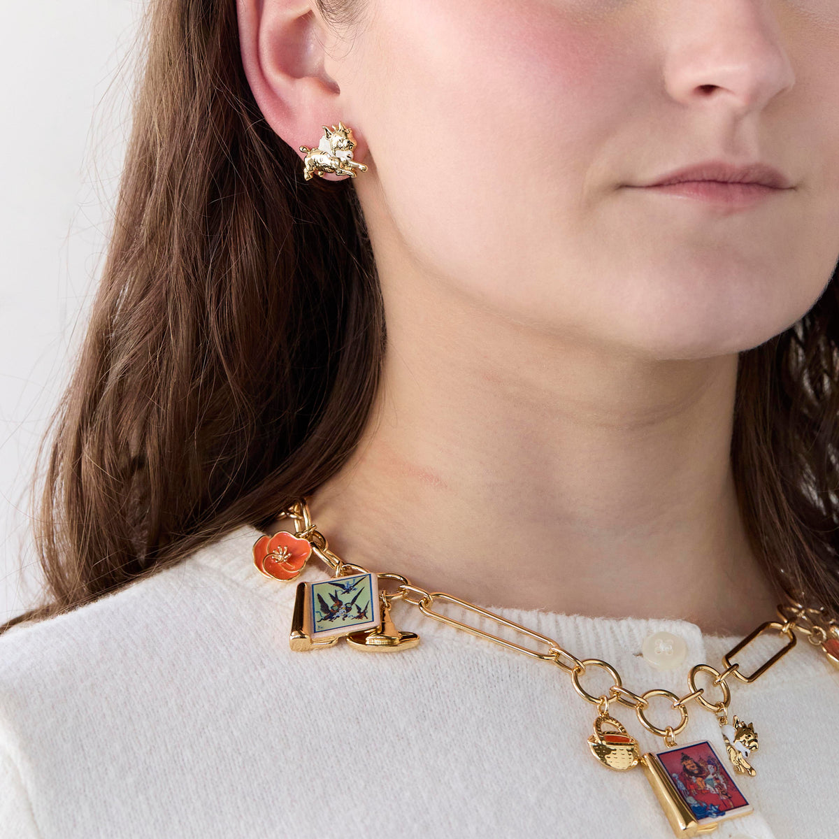 Lele Sadoughi EARRINGS THE NEW WIZARD OF OZ TOTO STUD EARRINGS