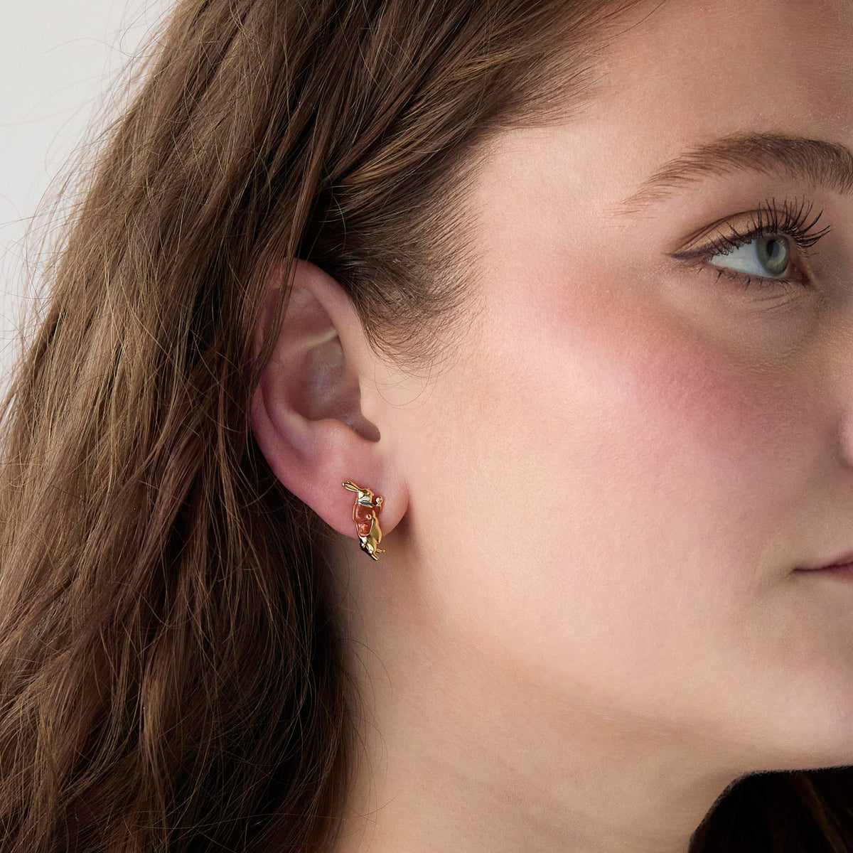 Lele Sadoughi EARRINGS THE NURSERY ALICE WHITE RABBIT EARRING STUDS