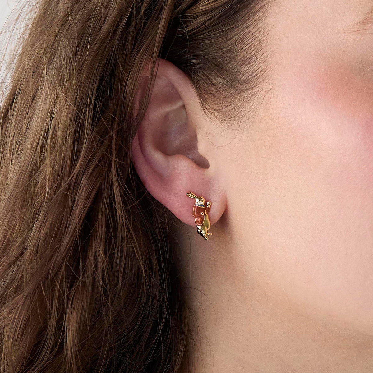 Lele Sadoughi EARRINGS THE NURSERY ALICE WHITE RABBIT EARRING STUDS