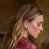 Lele Sadoughi EARRINGS TIGERS EYE PEBBLE STUD EARRING