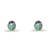 Lele Sadoughi EARRINGS TURQUOISE LAPIS STONE SCARAB STUD EARRINGS