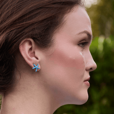 Lele Sadoughi EARRINGS TURQUOISE STARFISH STUD EARRINGS