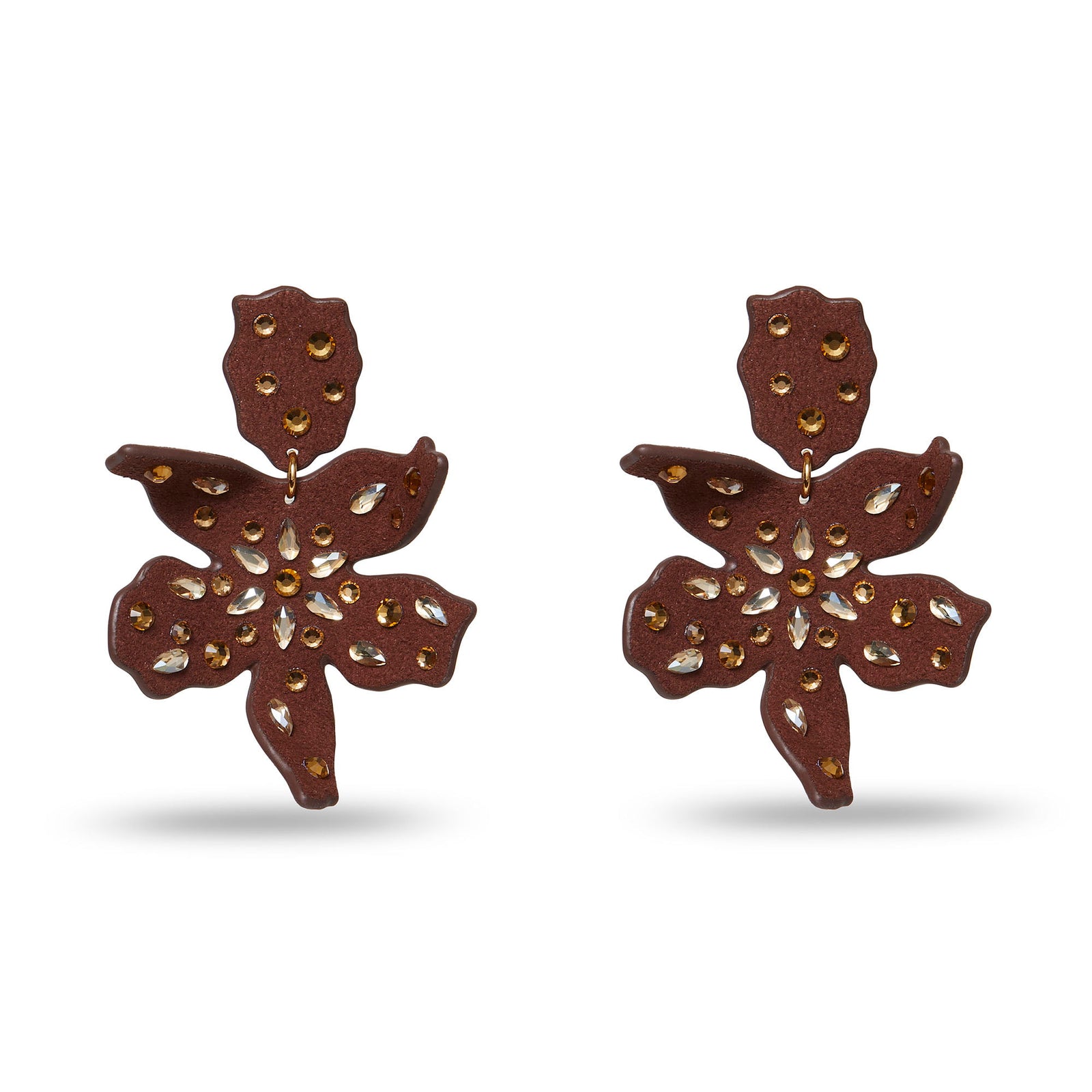 Lele Sadoughi EARRINGS WALNUT SPARKLE PAPER LILY EARRINGS
