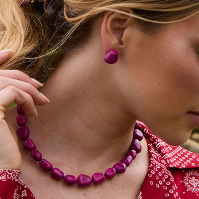 Lele Sadoughi EARRINGS WILDBERRY COLLECTOR BAROQUE STUD EARRINGS