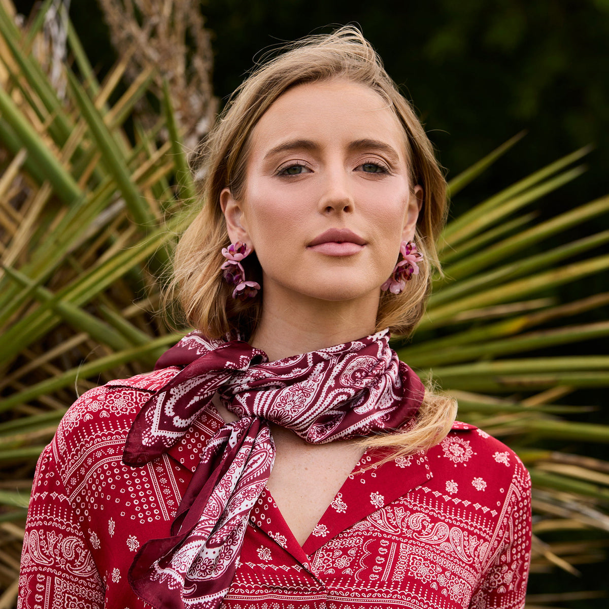 Lele Sadoughi EARRINGS WILDBERRY MINI ROSE DROP EARRINGS