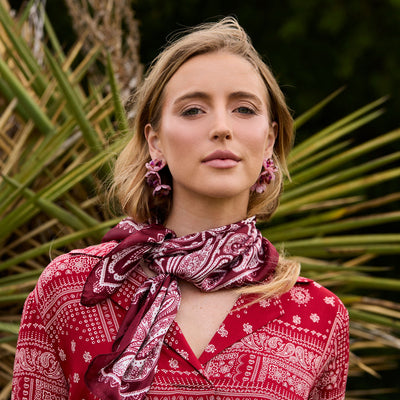 Lele Sadoughi EARRINGS WILDBERRY MINI ROSE DROP EARRINGS
