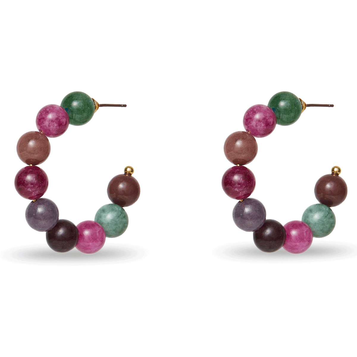Lele Sadoughi EARRINGS WILDBERRY TOURMALINE DIANA HOOP EARRINGS