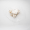 Lele Sadoughi HAIR ACCESSORIES GOLDEN IVORY FLORAL BOUQUET VEIL FASCINATOR