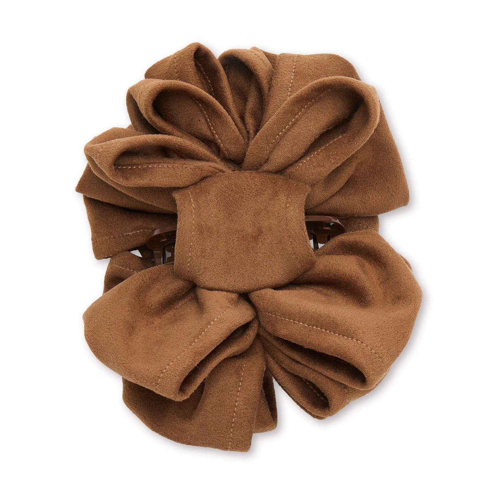 Lele Sadoughi HAIR ACCESSORIES WALNUT RITA FAUX SUEDE CLAW CLIP