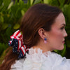 Lele Sadoughi HAIR AMERICANA ROMMY STARS AND STRIPES SCRUNCHIE