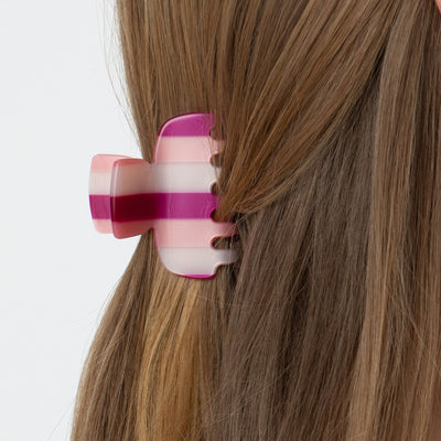 Lele Sadoughi HAIR BUBBLEGUM STRIPES MINI CLAW CLIP