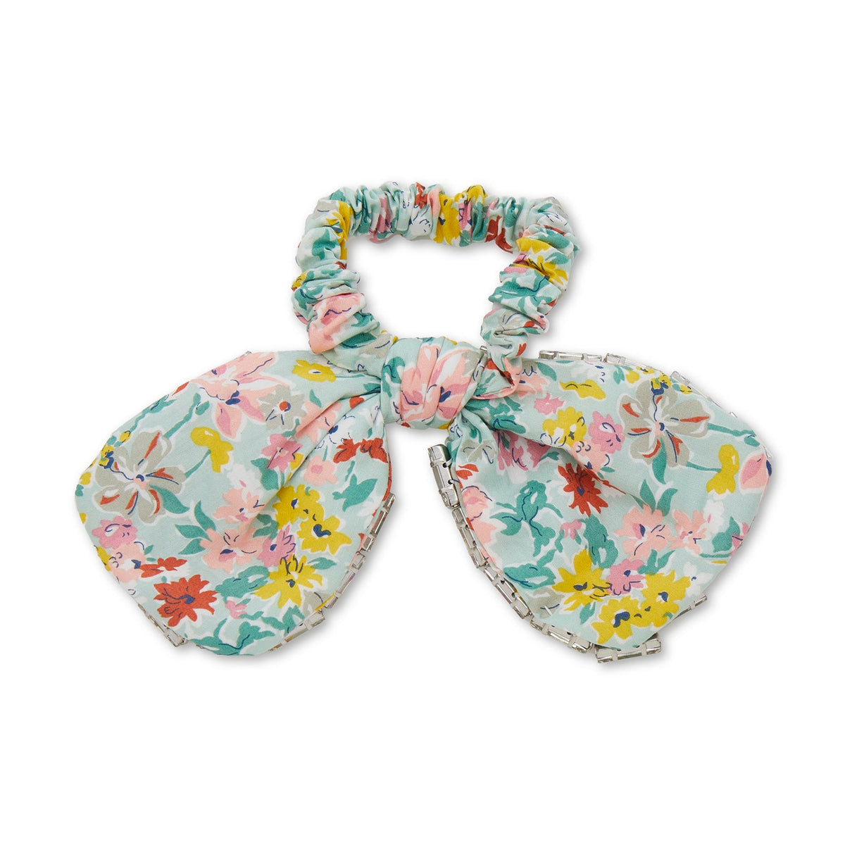 LELE SADOUGHI HAIR CALIFORNIA BLOOM PENNY LIBERTY CRYSTAL TRIM BOW SCRUNCHIE