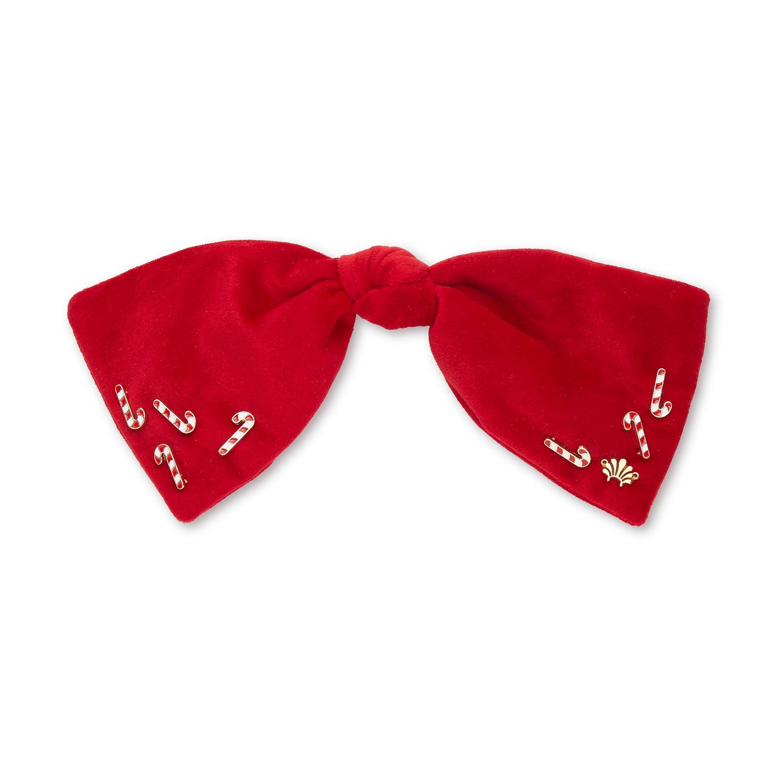 Lele Sadoughi HAIR CANDY PALOMA CANDY CANE BOW BARRETTE