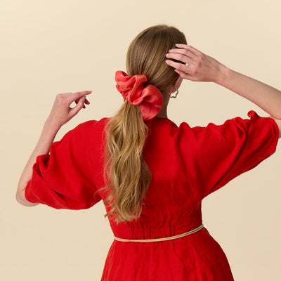 Lele Sadoughi HAIR CARNELIAN ROMMY OVERSIZED SCRUNCHIE