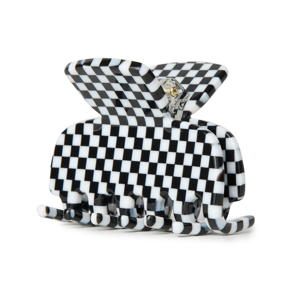 Lele Sadoughi HAIR CHECKERED MINI CLAW CLIP