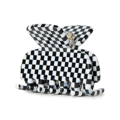 Lele Sadoughi HAIR CHECKERED MINI CLAW CLIP