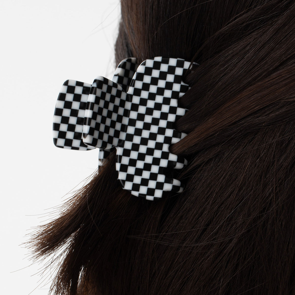 Lele Sadoughi HAIR CHECKERED MINI CLAW CLIP