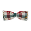 Lele Sadoughi HAIR CHRISTMAS GINGHAM RILEY PEARL SPRINKLE BOW BARRETTE
