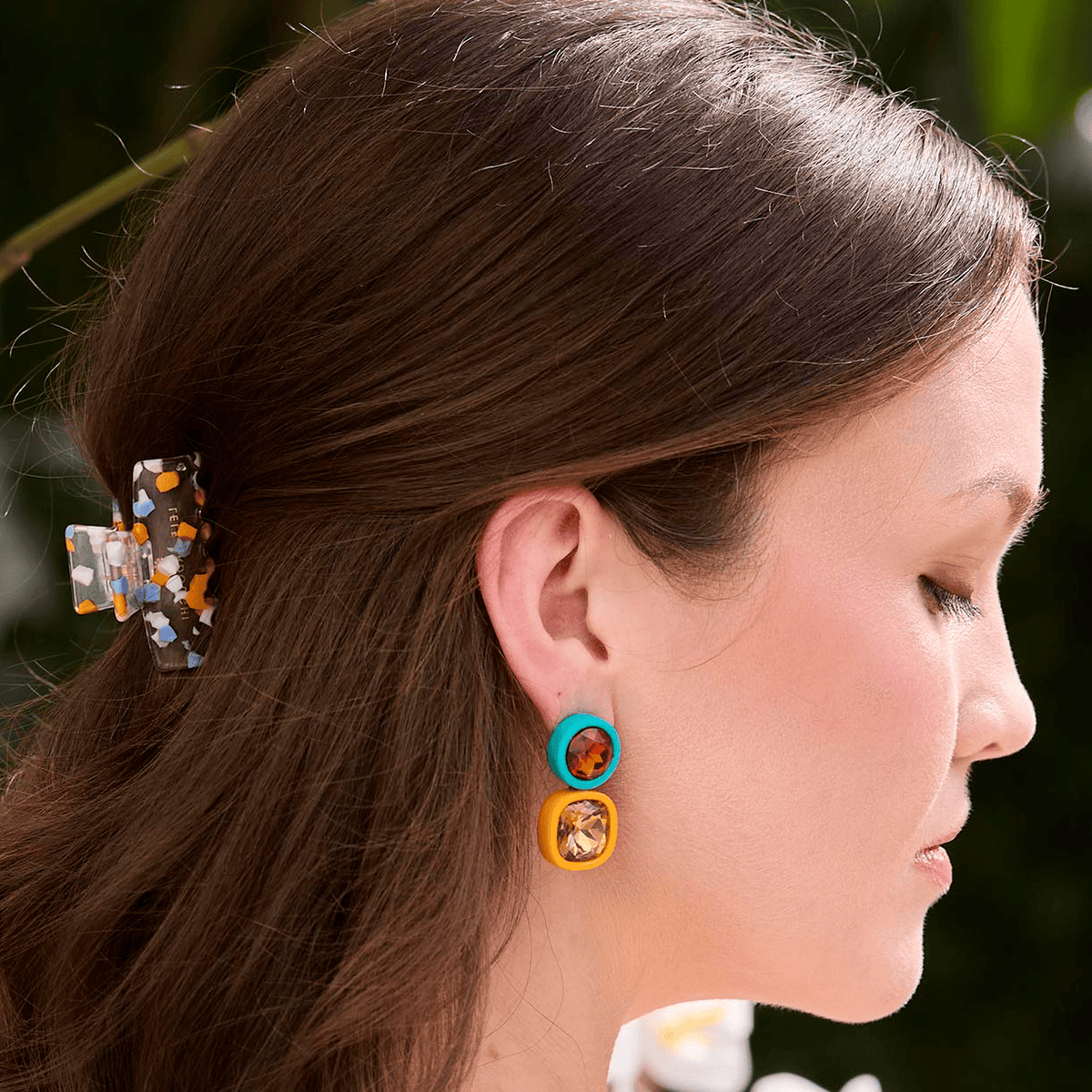 Lele Sadoughi HAIR CLEMENTINE TIDE MINI SPRINKLE CLAW CLIP