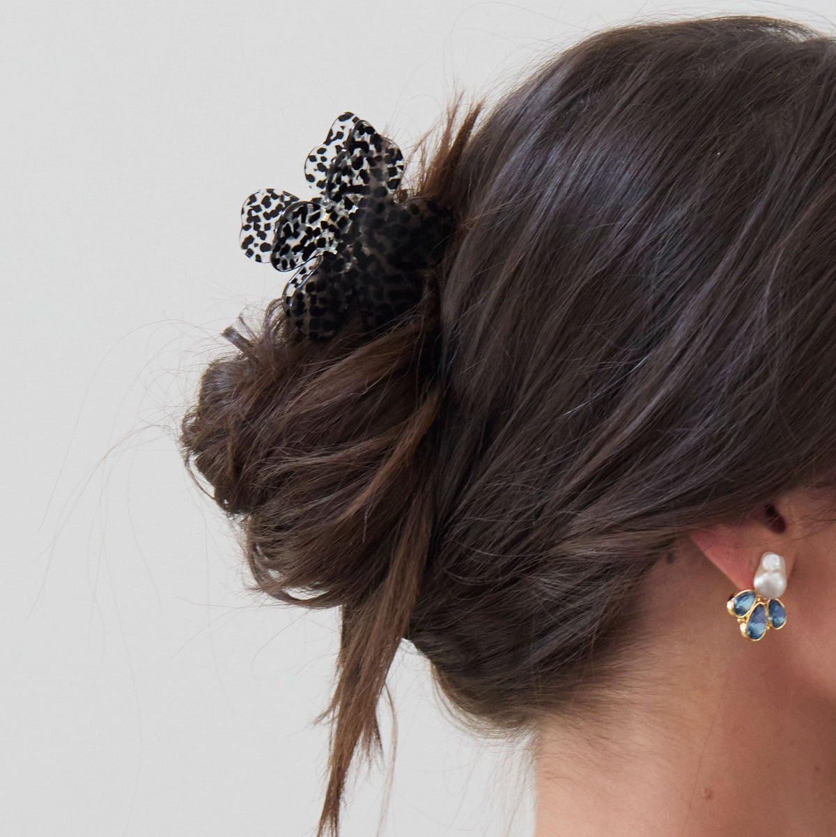 Lele Sadoughi Hair Clips BLACK TORTOISE LILY CLAW CLIP