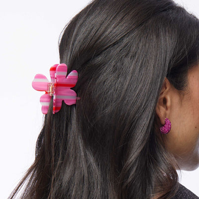 Lele Sadoughi Hair Clips FLAMINGO MELANGE LILY CLAW CLIP