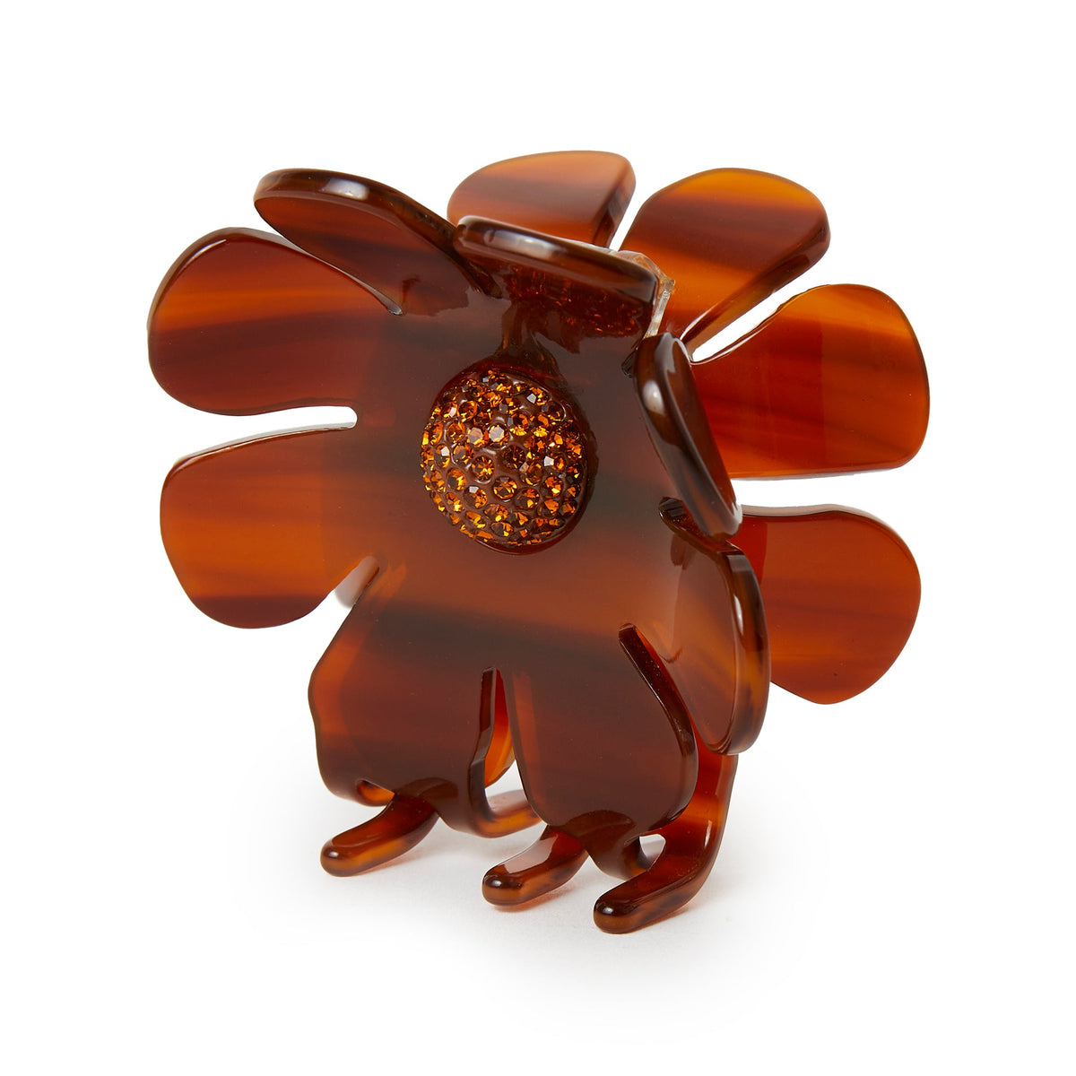 Lele Sadoughi Hair Clips RUST SUNFLOWER CLAW CLIP