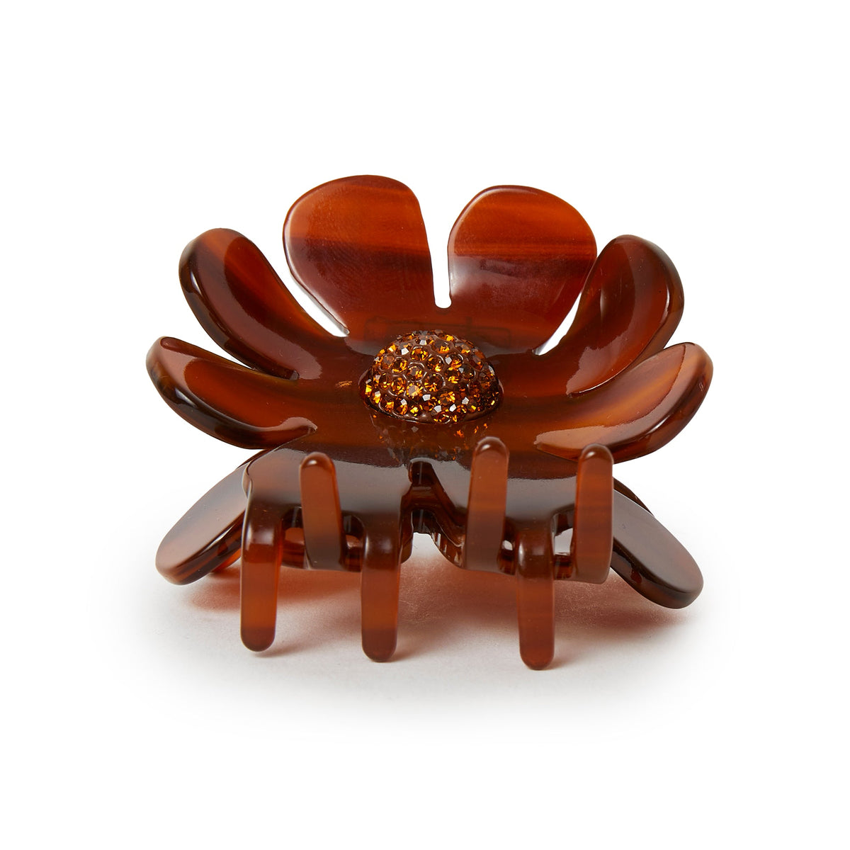 Lele Sadoughi Hair Clips RUST SUNFLOWER CLAW CLIP