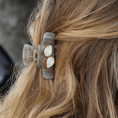 Lele Sadoughi HARD HAIR ONE SIZE SADDLE BROWN MINI MOI TOI CLAW CLIP