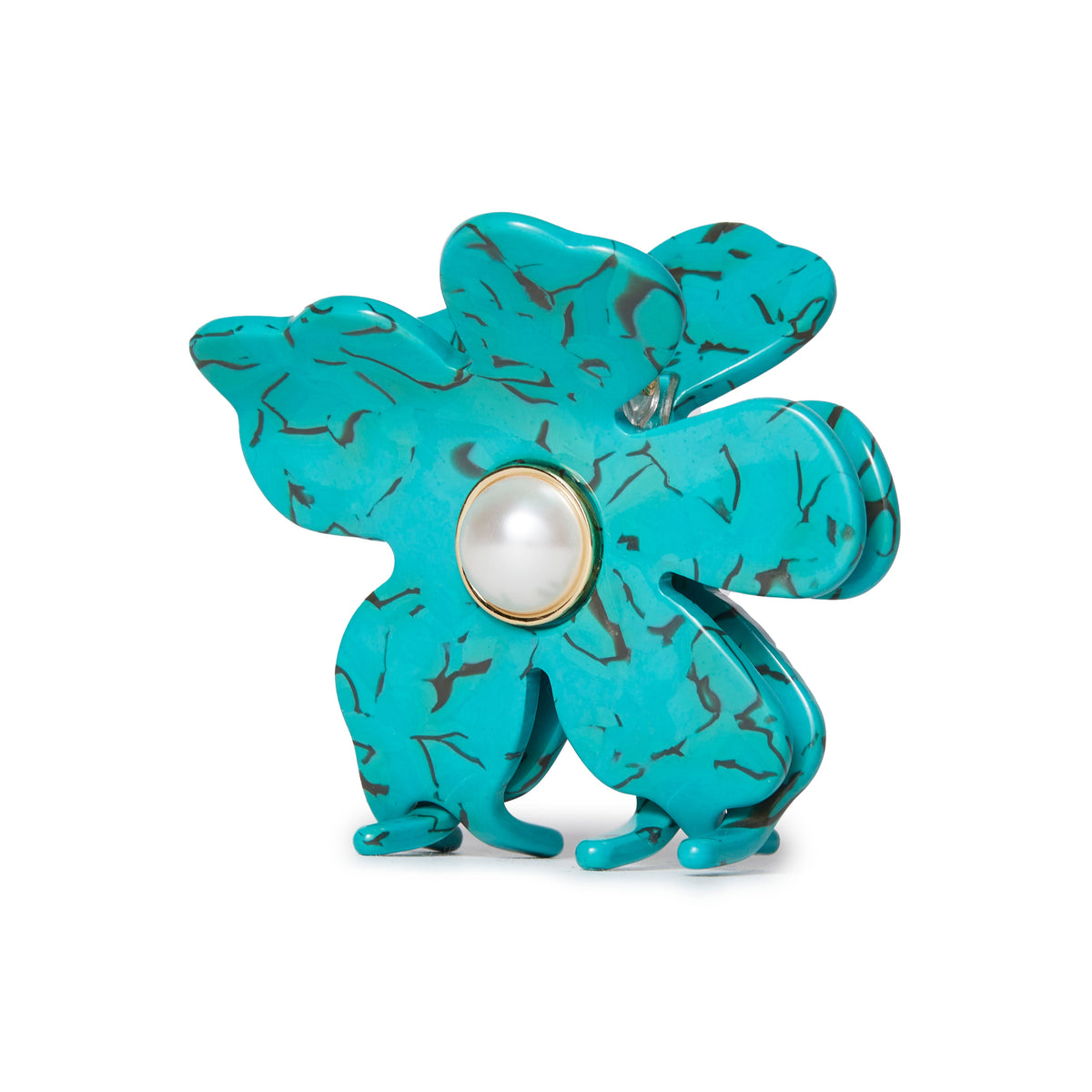 LELE SADOUGHI Hair Clips TURQUOISE LILY CLAW CLIP