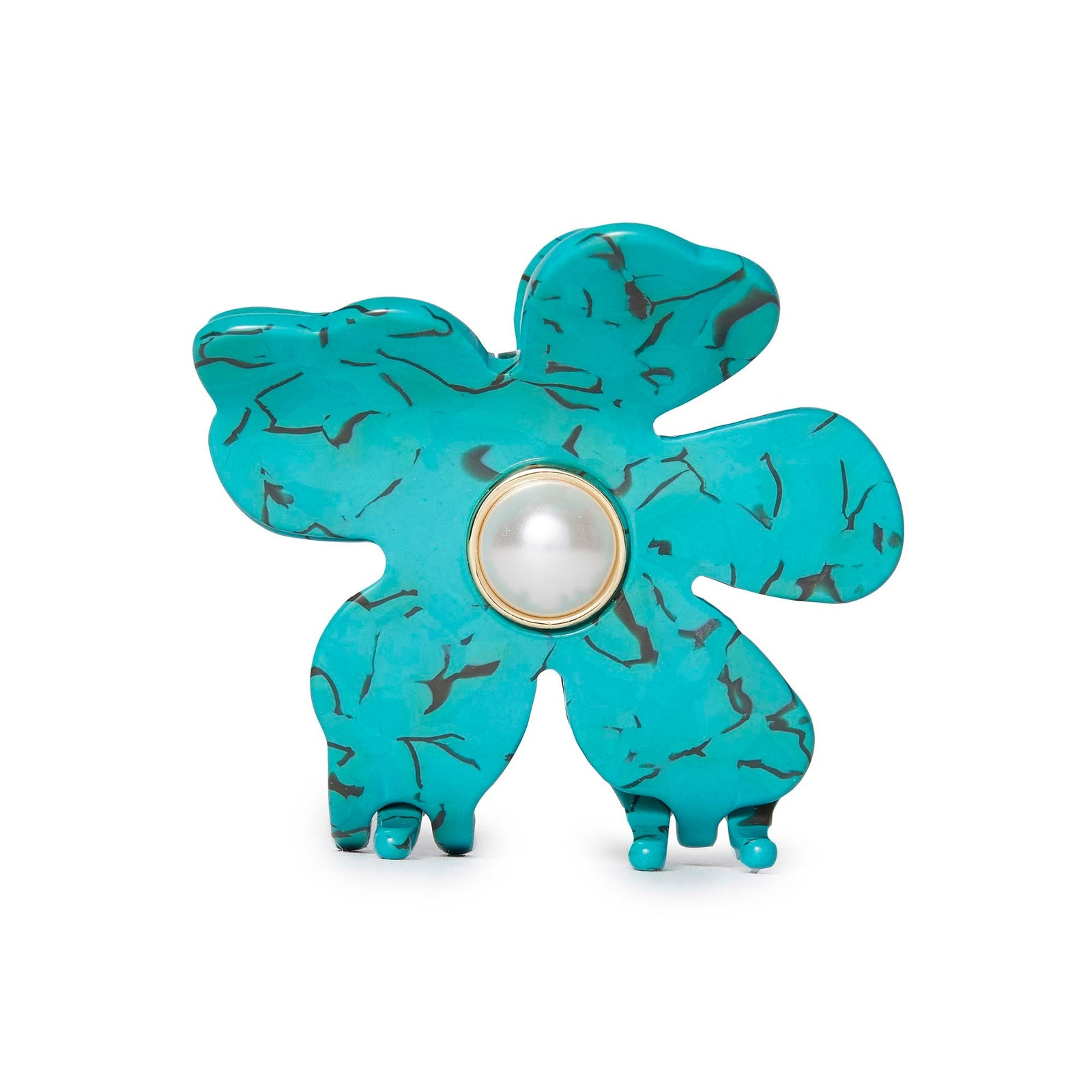LELE SADOUGHI Hair Clips TURQUOISE LILY CLAW CLIP