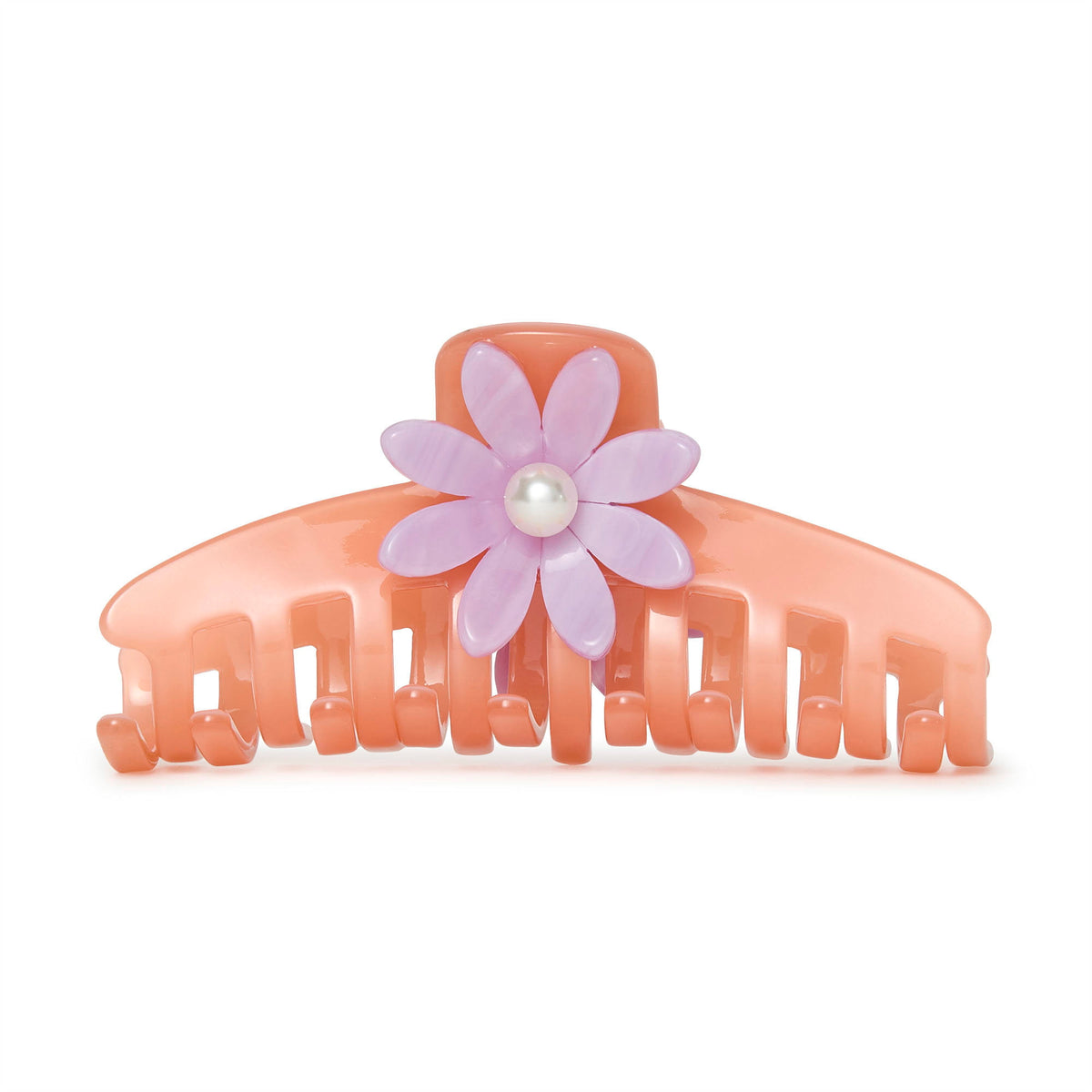 Lele Sadoughi HAIR CORAL IRIS DAISY CLAW CLIP