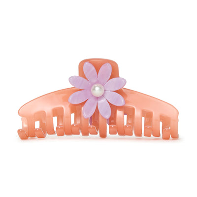 Lele Sadoughi HAIR CORAL IRIS DAISY CLAW CLIP