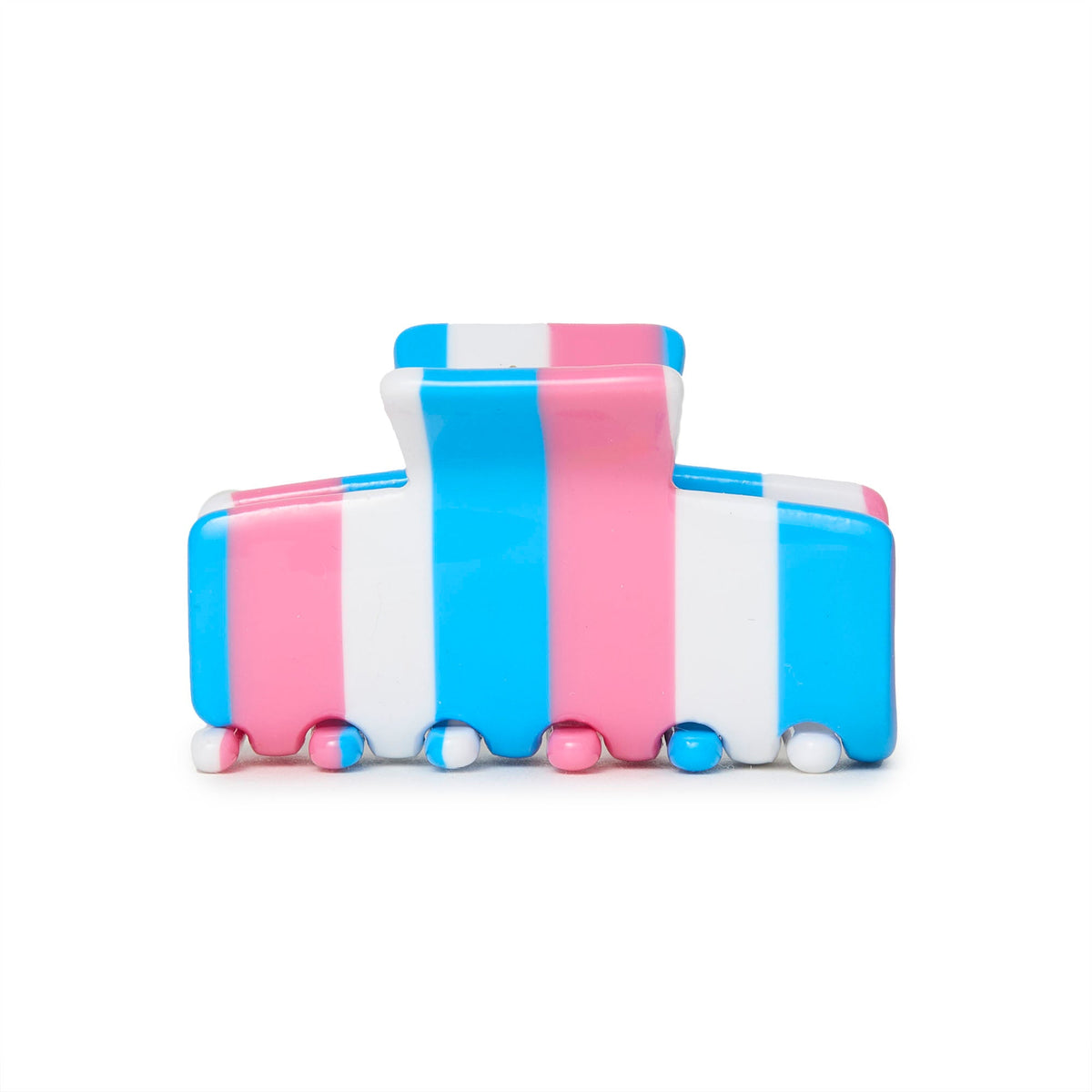 Lele Sadoughi HAIR CORAL TIDE MINI STRIPED CLAW CLIP