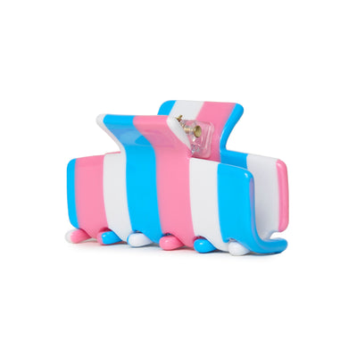 Lele Sadoughi HAIR CORAL TIDE MINI STRIPED CLAW CLIP