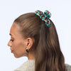 Lele Sadoughi HAIR CORNFLOWER BLUE LARGE CRYSTAL CLAW CLIP