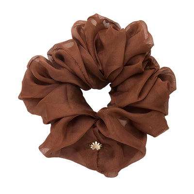 Lele Sadoughi HAIR ESPRESSO CINDY OVERSIZED SCRUNCHIE