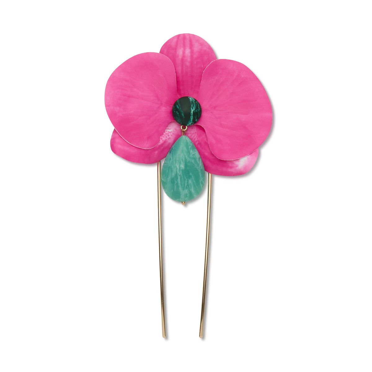 Lele Sadoughi HAIR FUCHSIA ORCHID FRENCH PIN