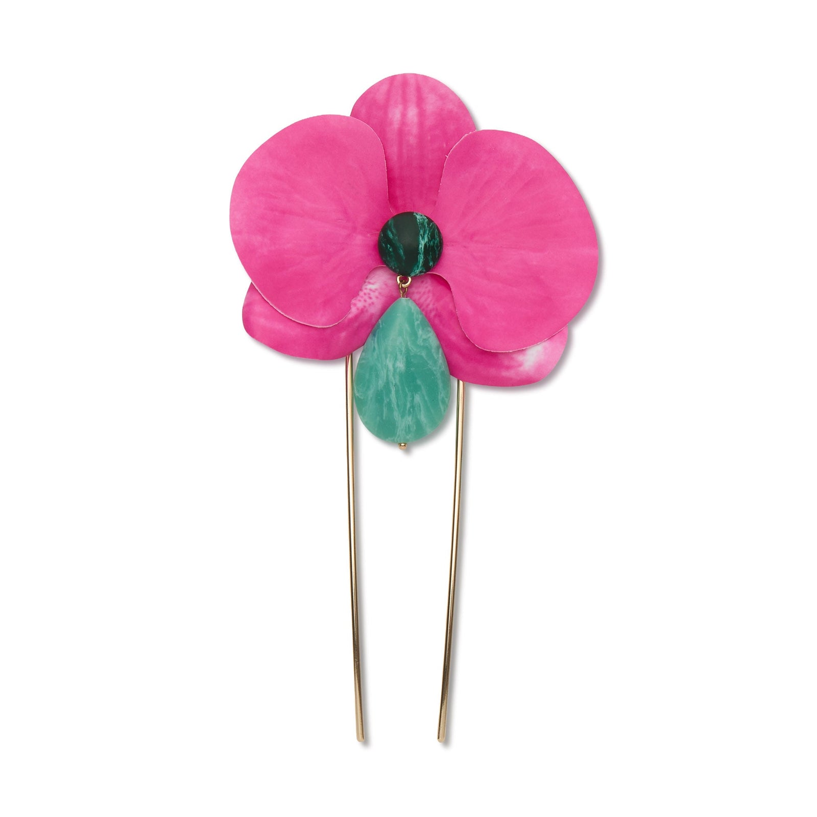 Lele Sadoughi HAIR FUCHSIA ORCHID FRENCH PIN
