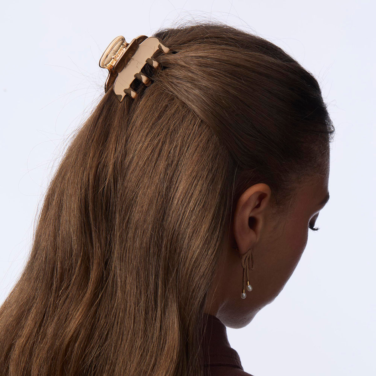 Lele Sadoughi HAIR GOLD METAL MINI CLAW CLIP