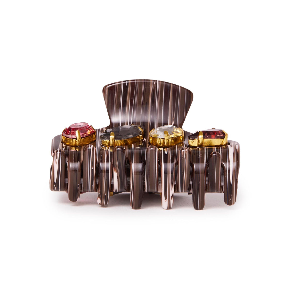 Lele Sadoughi HAIR HICKORY MINI CRYSTAL CLAW CLIP