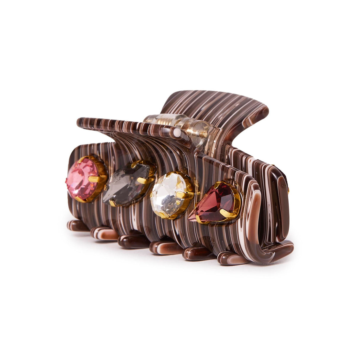 Lele Sadoughi HAIR HICKORY MINI CRYSTAL CLAW CLIP