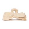 LELE SADOUGHI HAIR IVORY CABLE KNIT BOW CLAW CLIP