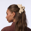 LELE SADOUGHI HAIR IVORY CABLE KNIT BOW CLAW CLIP