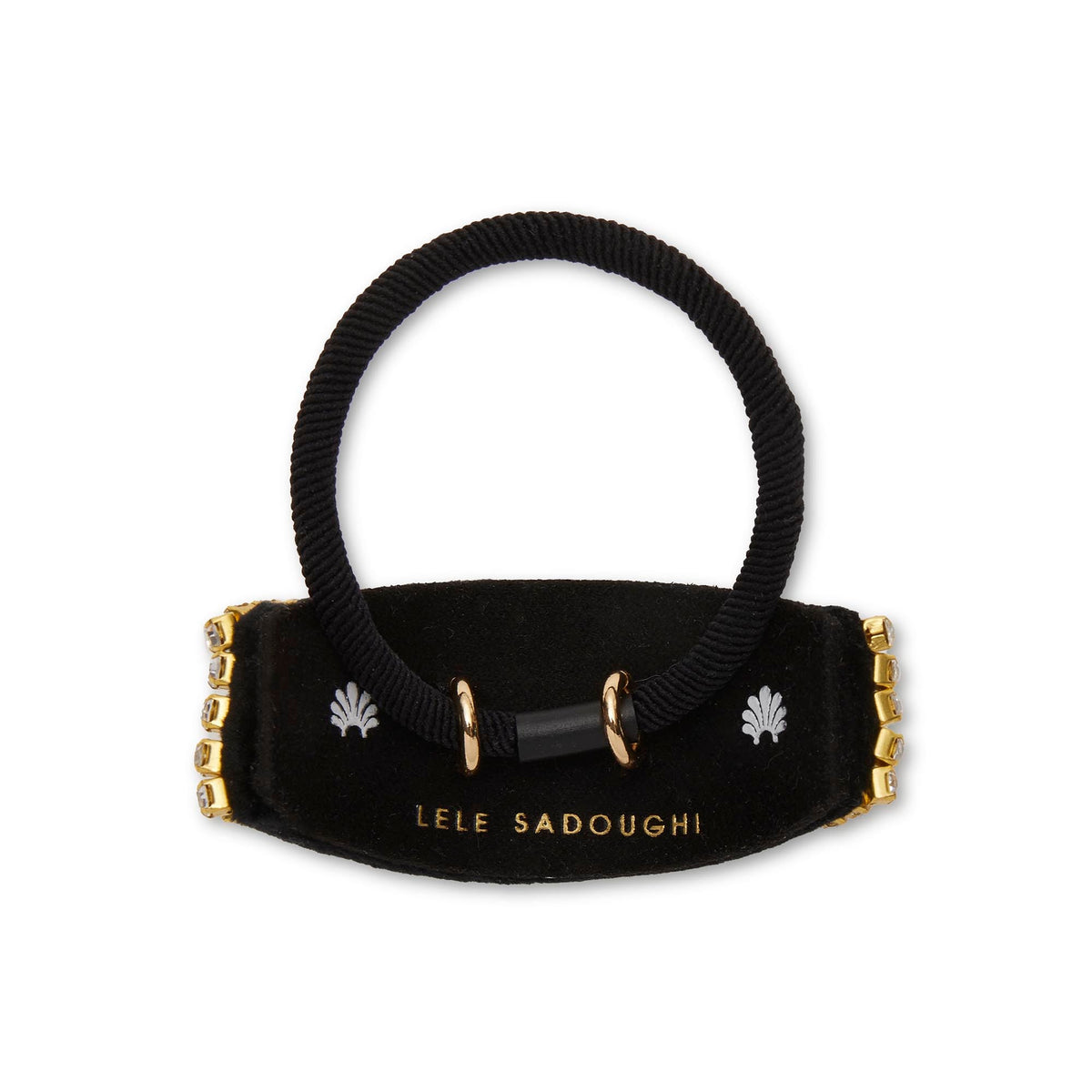 Lele Sadoughi HAIR JET GENIE CRYSTAL EDGE HAIR TIE