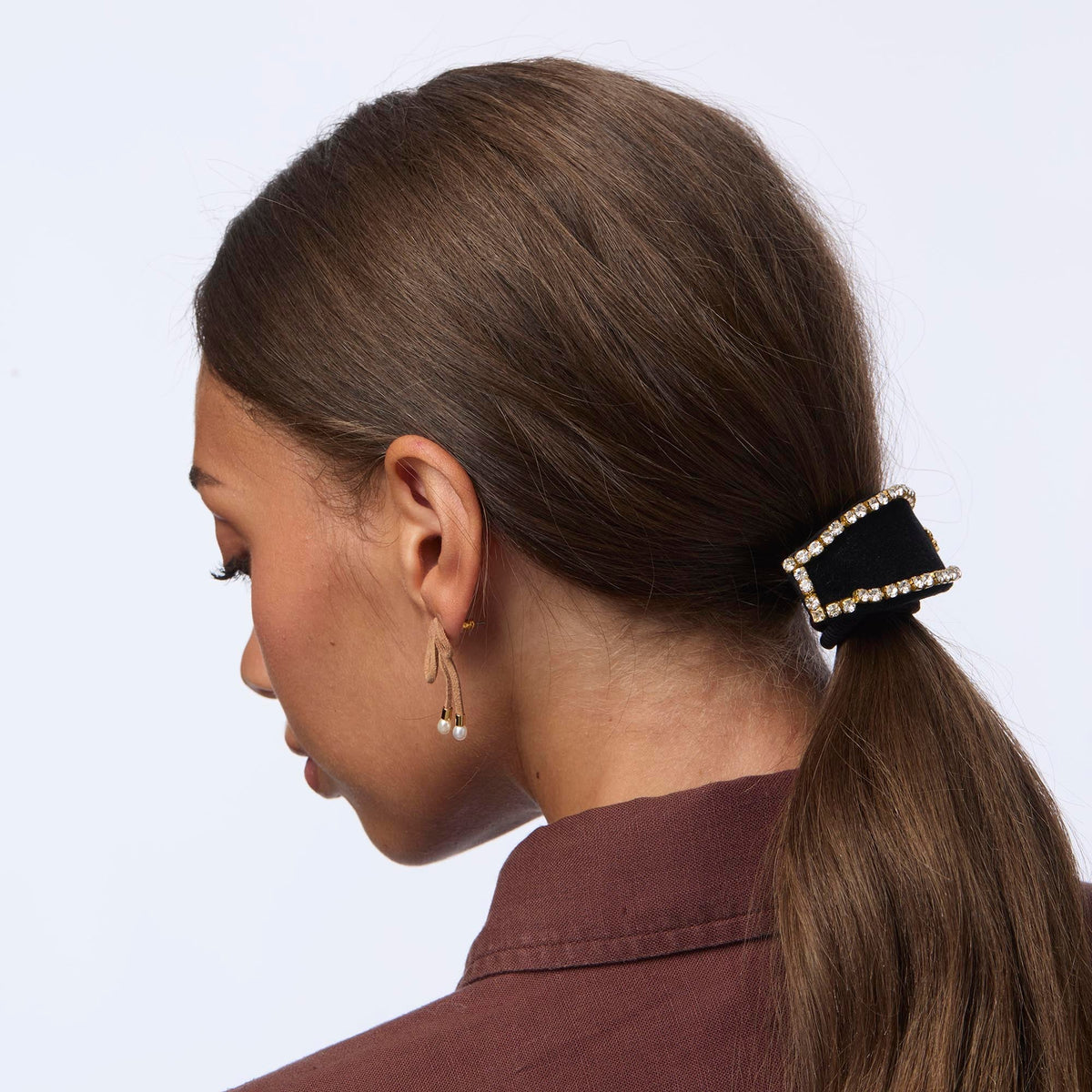 Lele Sadoughi HAIR JET GENIE CRYSTAL EDGE HAIR TIE