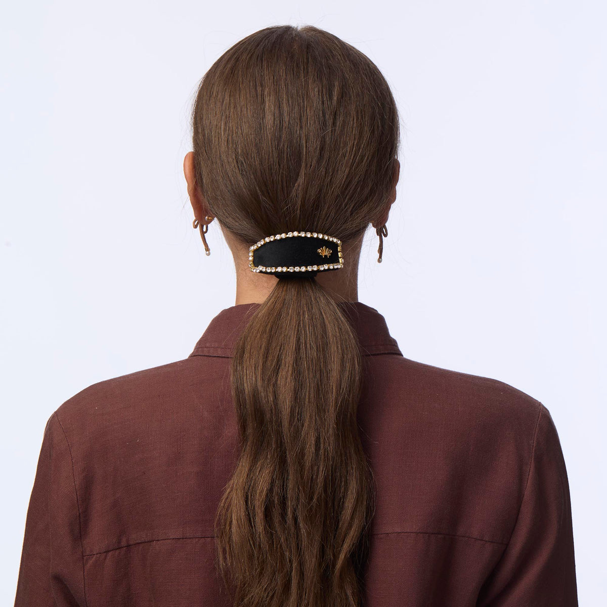 Lele Sadoughi HAIR JET GENIE CRYSTAL EDGE HAIR TIE